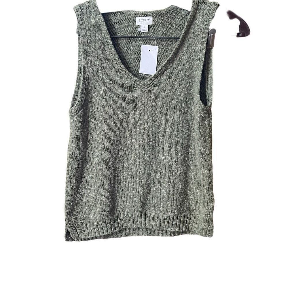 J. Crew  NWT knit tank top in moss green size S
